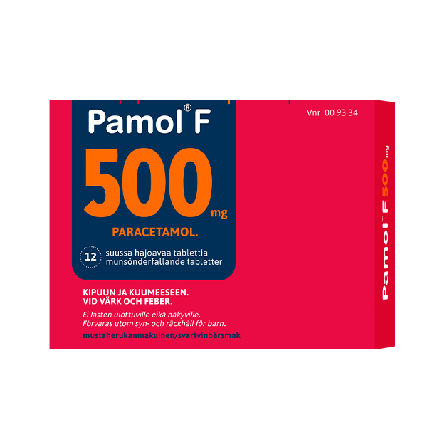 Pamol F 500 mg tabletti, suussa hajoava