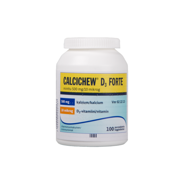 Calcichew D3 Forte minttu 500 mg / 10 mikrog purutabletti